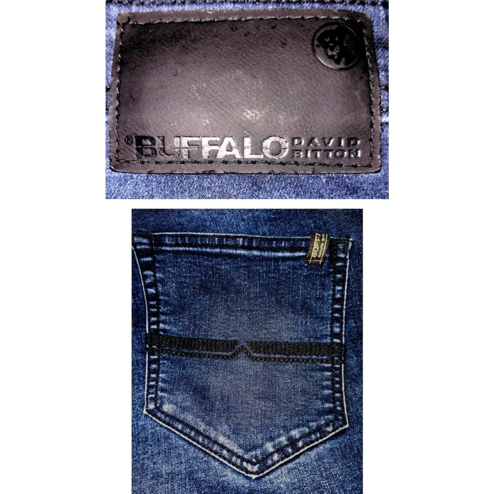 Men's Buffalo David Bitton Axel Blue Slim Straight Jeans (Size 38x34)
